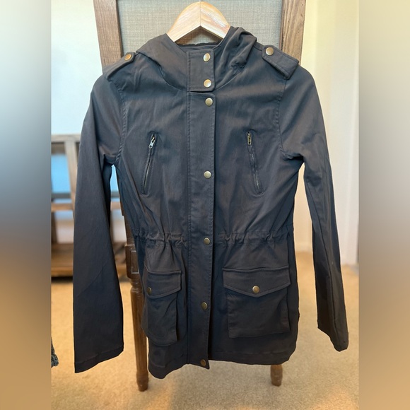 Eden Society: Dark Grey Hood Cargo Jacket. never worn, small, originally $88 - Picture 8 of 8